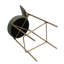 Ensemble de 2 tabourets de bar 29 po de hauteur avec siège et tabouret de bar rembourré en similicuir avec pieds dorés et chaises rondes (vert)