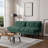 70.9" Upholstered Convertible Reclining Futon Sofa Bed with Adjustable Armrests-1057373612