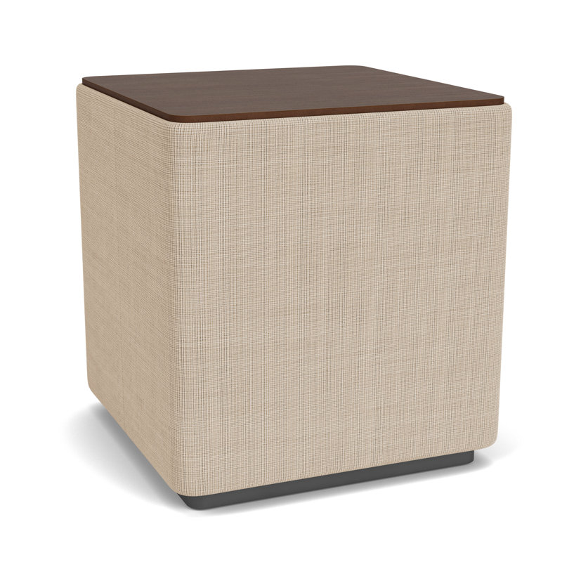 Table de bout avec plateau en stratifié Darsey, Noyer Riftwood, 20", Gris anthracite; calcaire Chambray
