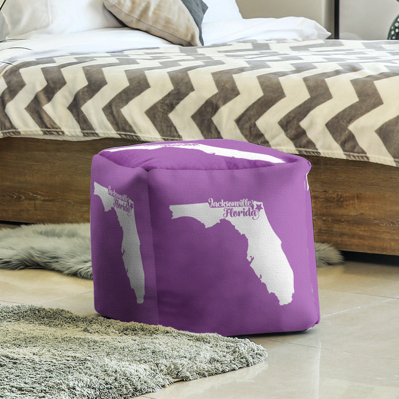 Repose-pieds cube floride Jacksonville, Violet