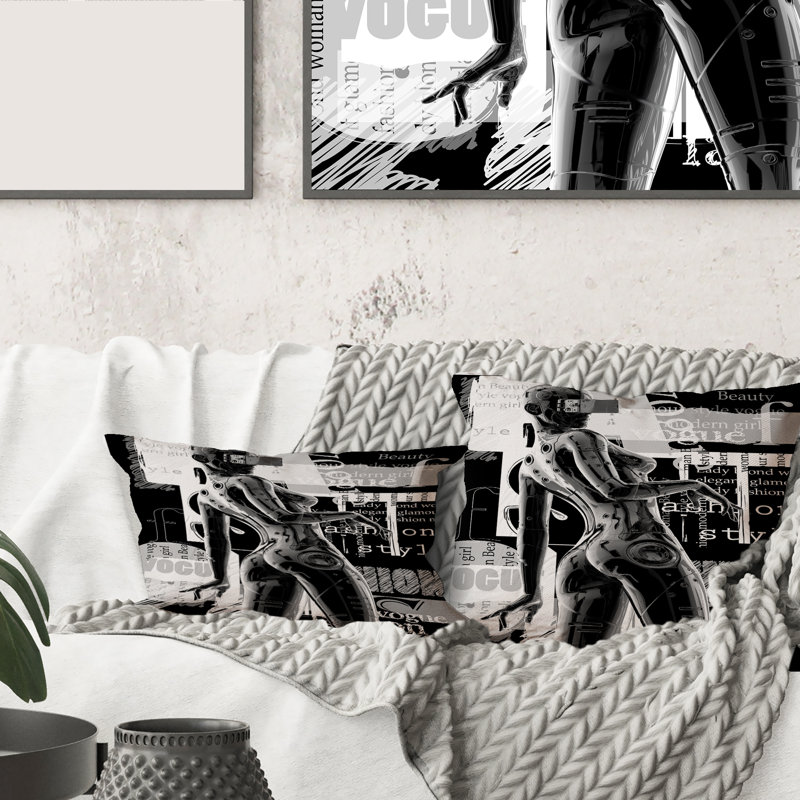 Housse de coussin carrée et insert monochrome Mono, 16" x 16"