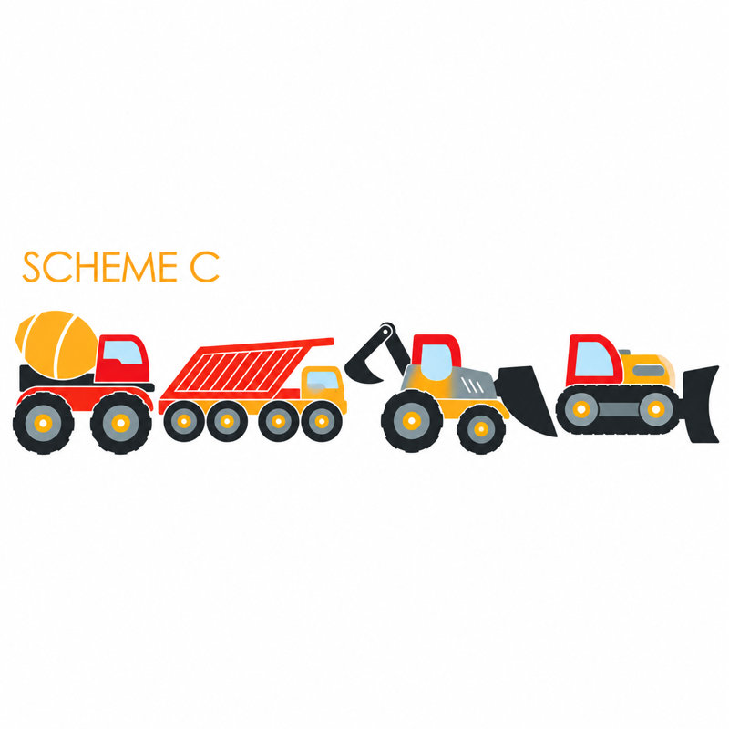 Non-Wall Damaging Wall Decal, Scheme C