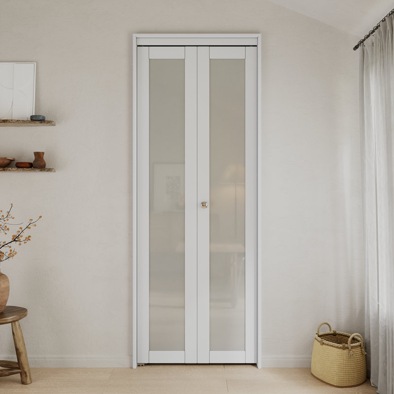 Porte pliante en verre manufacturé 1-Lite, 32 po x 80 po