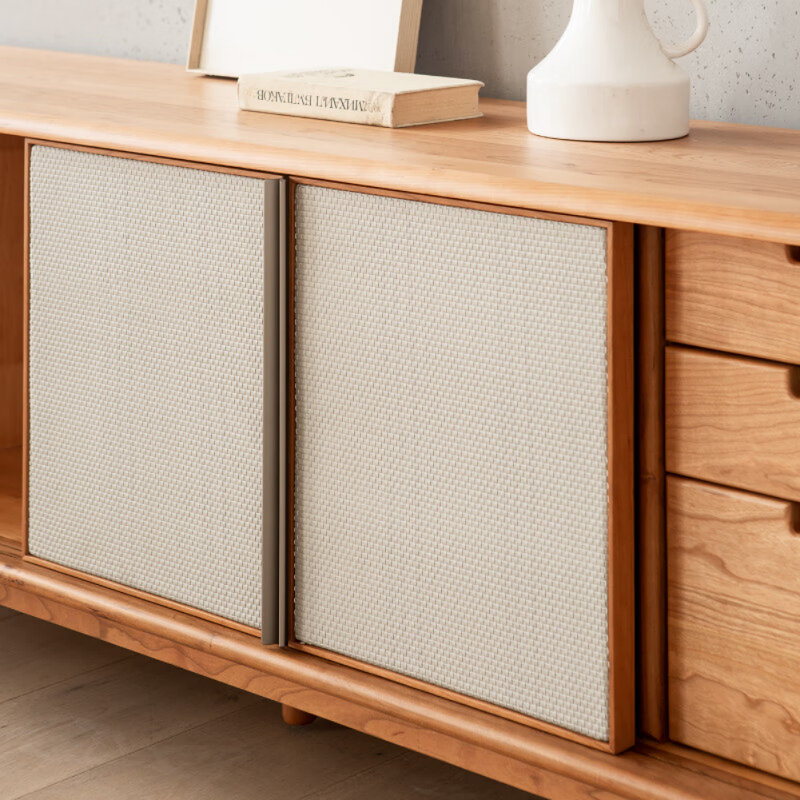 Meuble télé simple et rétro, Brun