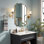 Miroir de salle de bain Anayalee Cadre en acier inoxydable