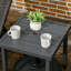 Kishaan Garden Side Table 51x51cm Square CoffeeTable Umbrella Hole Grey