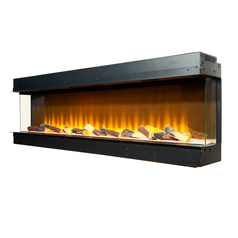 Recessed Wall Mounted Electric Fire, 49cm H x 105.4cm W x 23.5cm D