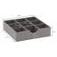 Plateau de rangement de tiroir avec housse en tissu et 9 compartiments carrés-2003241007