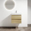 Meuble-lavabo mural 24 po avec lavabo en résine, 2 tiroirs à fermeture en douceur, ensemble KD-102299573