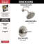 Ensemble de robinet de douche à fonction unique SAYLOR ™, ensemble de garniture de valve, pomme de douche et poignée-74993294