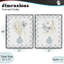 Ensemble de 2 giclées encadrées subtilement bleu Anna Bouquets, design par Lucille Price-1731176223-1731176220