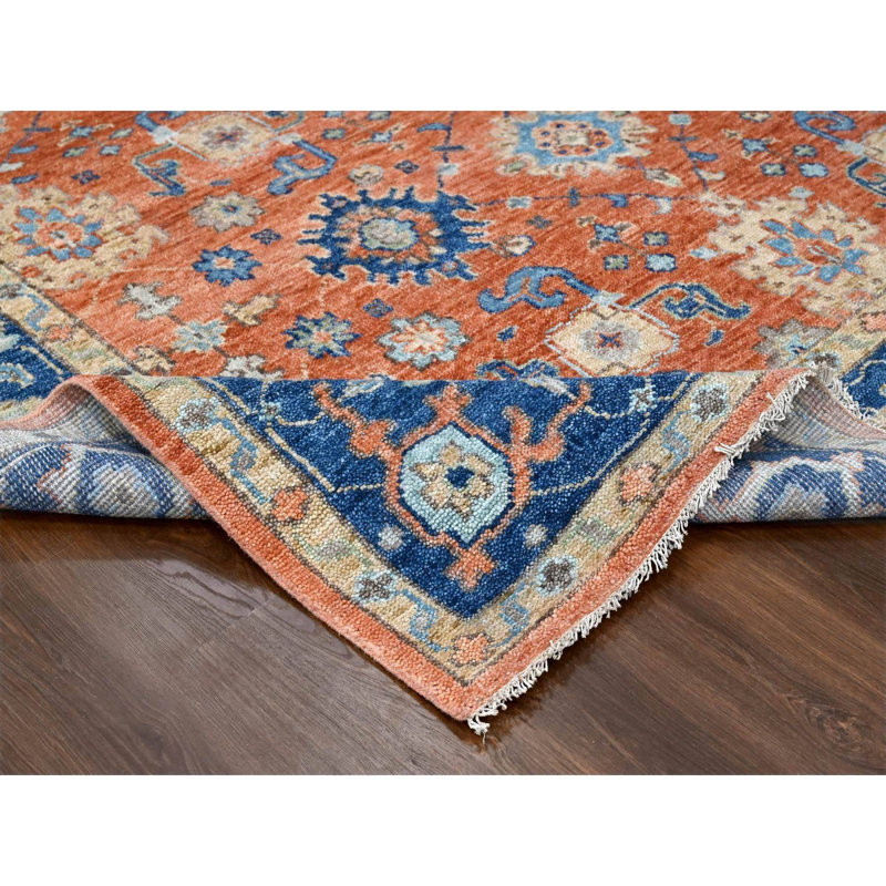 9'10"x14' Rust Orange Mahal Design Wool Hand Knotted Oriental Rug A34E95A7147A4FB494845939E03FED41