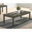 Ensemble de tables basses 3 pièces en gris foncé - Style contemporain classique