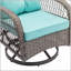 Ensemble de 3 chaises de patio à bascule pivotantes pour l'extérieur, ensemble de conversation berçant à 360 degrés-1498965473