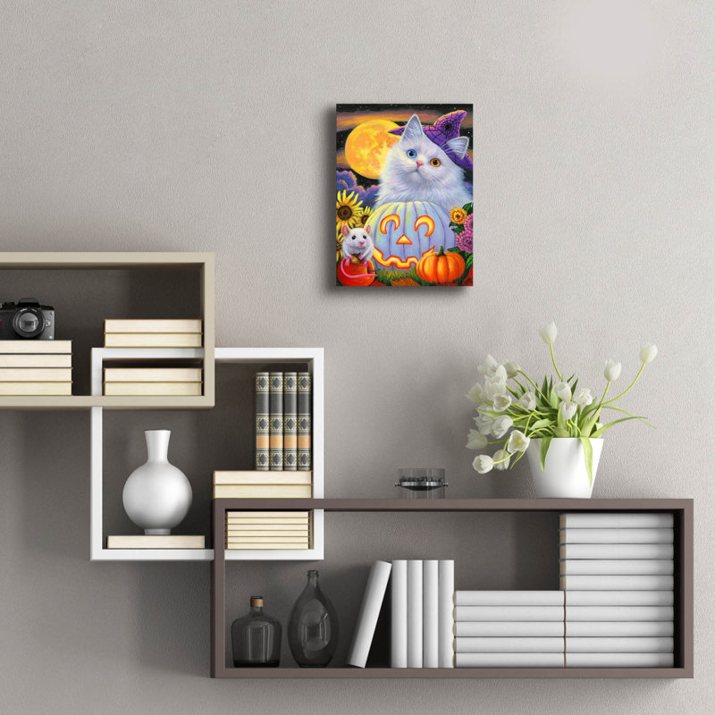 «Boo's Halloween» par Bridget Voth, art en verre acrylique, H 16 po x l 12 po x P 0,13 po