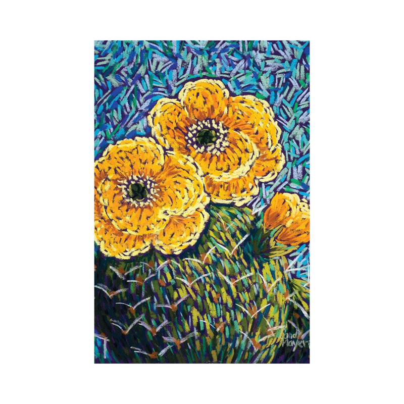 Prickly Pear by Candy Mayer - Wrapped Canvas Painting, 20.32 cm H x 30.48 cm W