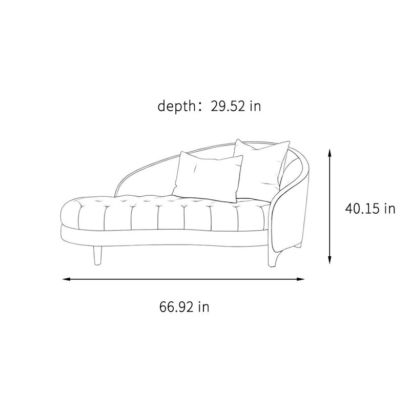 Simple creative elegant leisure lazy chaise lounge, Right Hand Facing