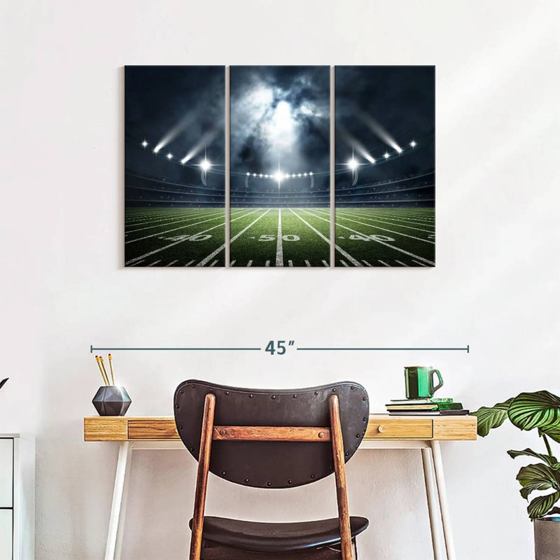 Grand Football Stadium - Ensemble de 3 toiles tendues, H 24 po x l 38 po x P 1,25 po