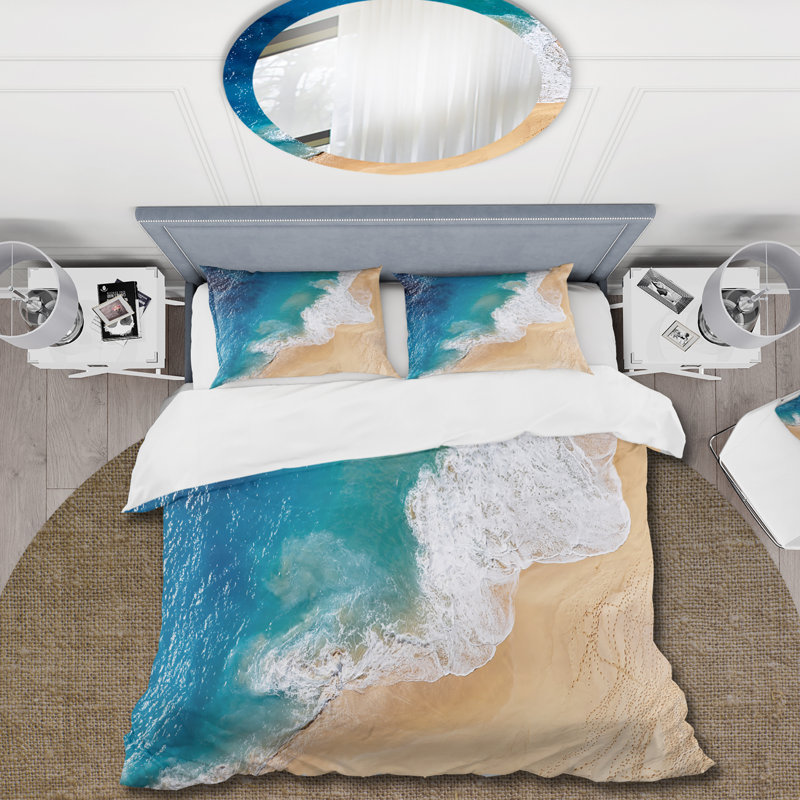Ensemble de housse de couette en microfibre igbinosa, Housse de couette pour grand lit et 2 taies décor
