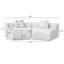 Canapé modulaire incurvé en chenille 2 pièces avec 2 coussins-1692122278-1692122276