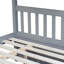 Lit superposé double en bois d'hévéa double avec lit gigogne, échelle et garde-corps, convertible en 2 lits doubles, avec lit gigogne simple, gris-1660148687