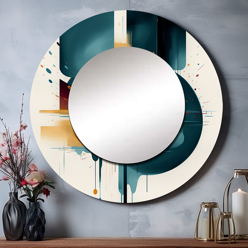 Shape Abstract Artwork I - Abstract Round Mirror Wall Decor_MTMIR61973, 29" x 29"