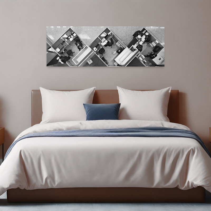 Art mural moderne géométrique moderne, H 48 po x l 16 po