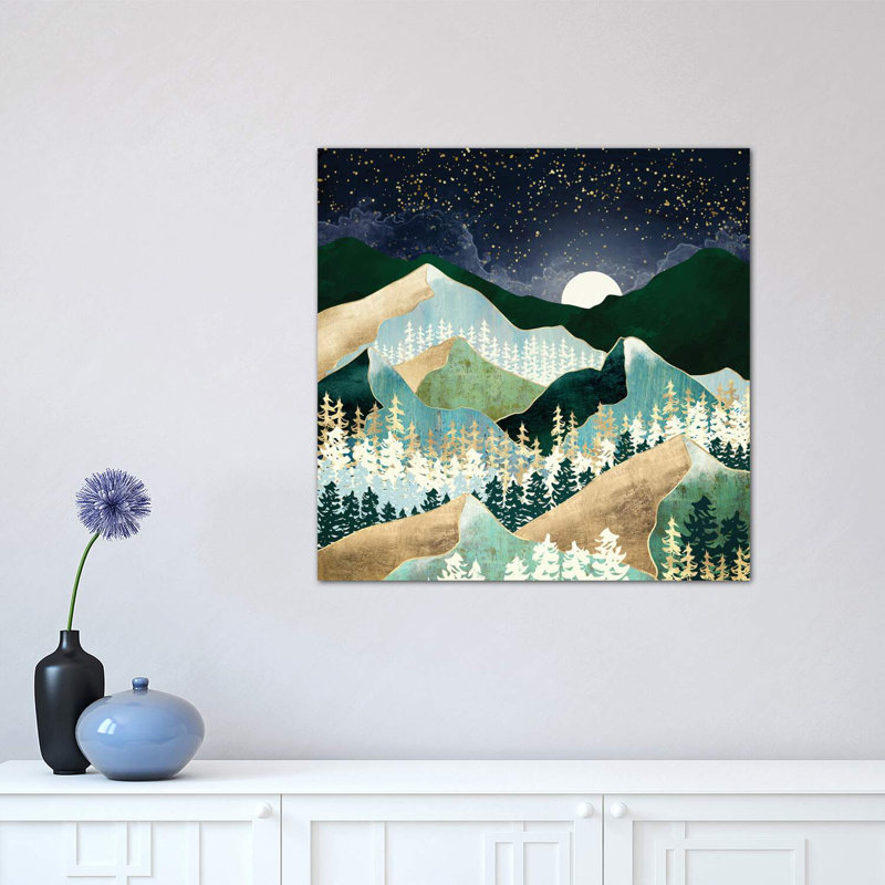 Printemps nuit - impression, Toile tendue, H 18 po x l 18 po x 1,5 po