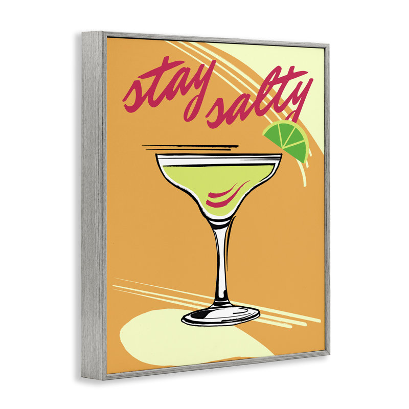 «Stay Salty Cocktail», estampe numérique par Elizabeth Medley, Estampe numérique Farmhouse, H 20 po x l 16 po