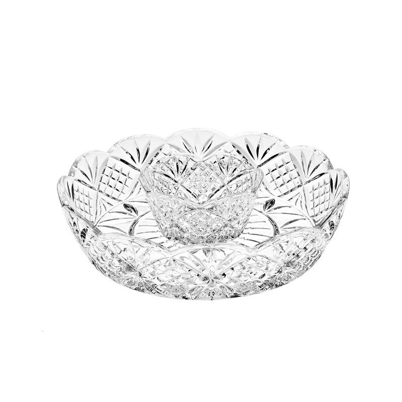 Cristal de Dublin festonné Chip & Dip