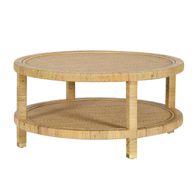 Table basse en rotin naturel Clyatt