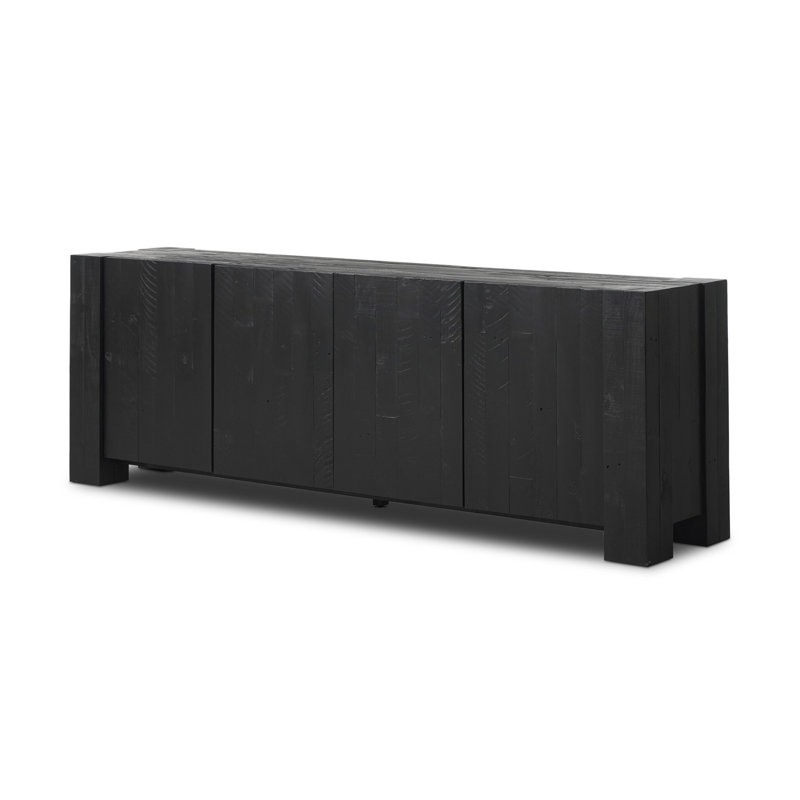 Finnian Sideboard-Light Blonde Pine, Aged Black Pine