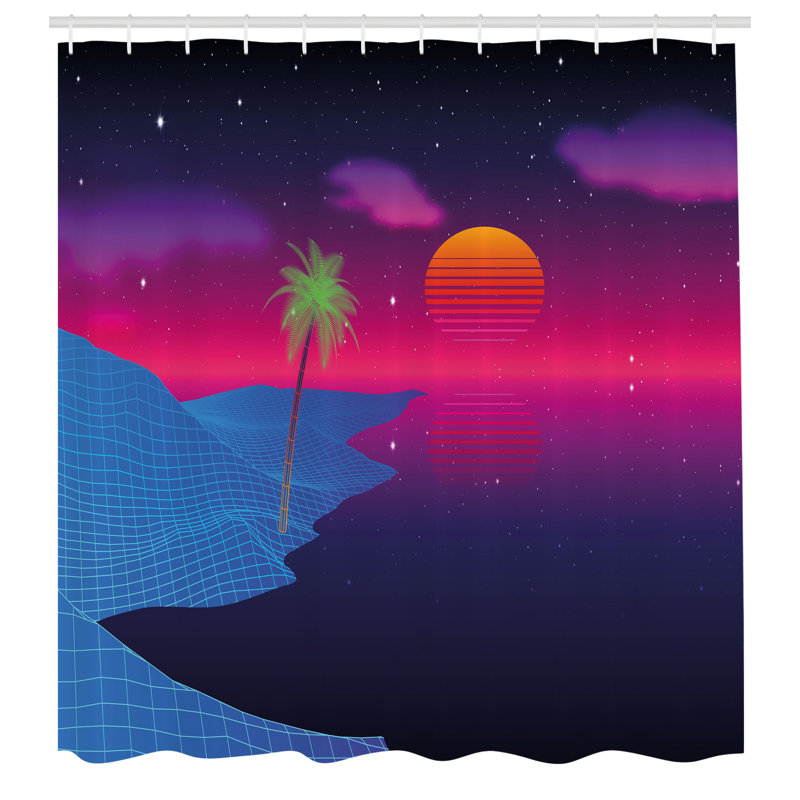 Shower Curtain with Hooks Included, 84" H x 69" W