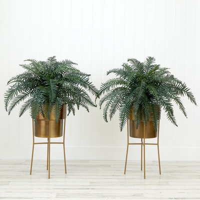Almaden 34 " H Faux Fern Plant