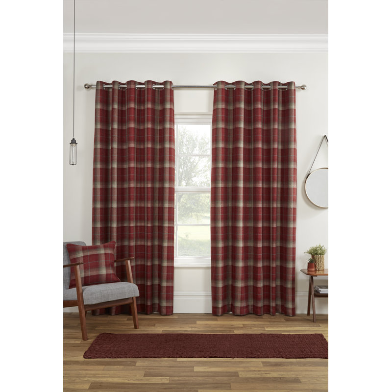 Leatherman Blackout Curtain Pair, 229 W x 229 D cm, Red