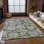 Tapis intérieur / extérieur en polyester tissé à la machine Heffington gris / vert-72313810