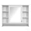 Armoire de toilette 3 en 1, armoire à pharmacie murale de 36 pouces avec tablette réglable et porte à fermeture en douceur, miroir haute définition avec rangement pour meuble-lavabo de salle de bain-670894941