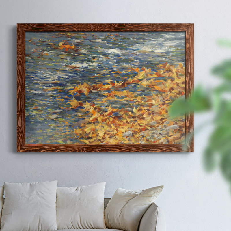 Autumn Creek - Reproduction d'art sur toile encadrée, H 37,5 po x l 27,5 po x P 1,5 po, Érable