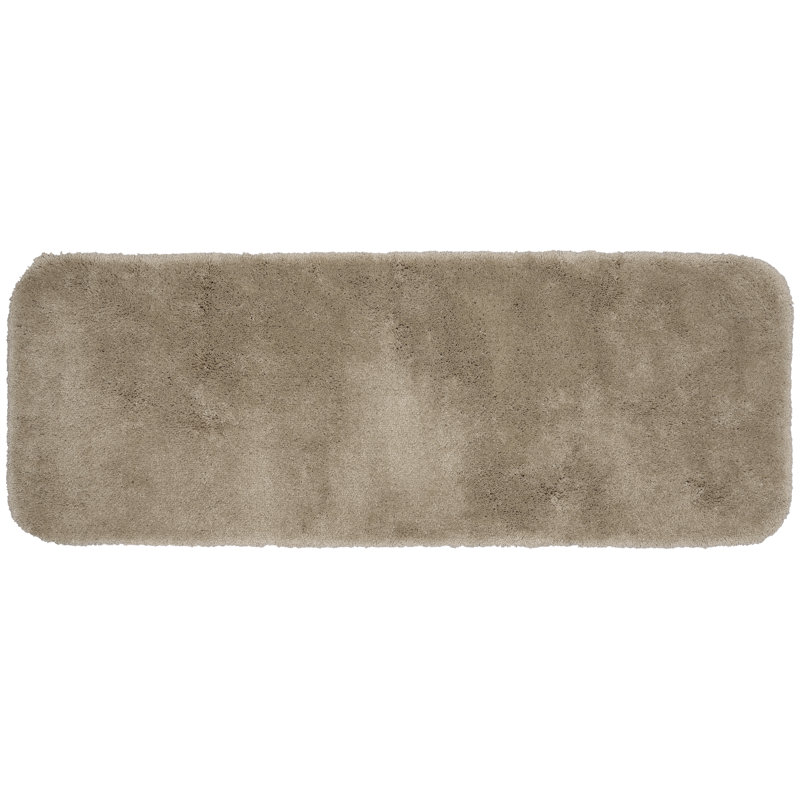 Billy-Dean Nylon Bath Rug with Non-Slip Backing, 22" W x 60" L, Taupe