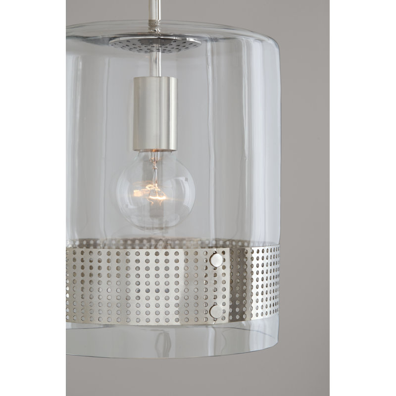 Riles 1 - Light Single Pendant, Polished Nickel