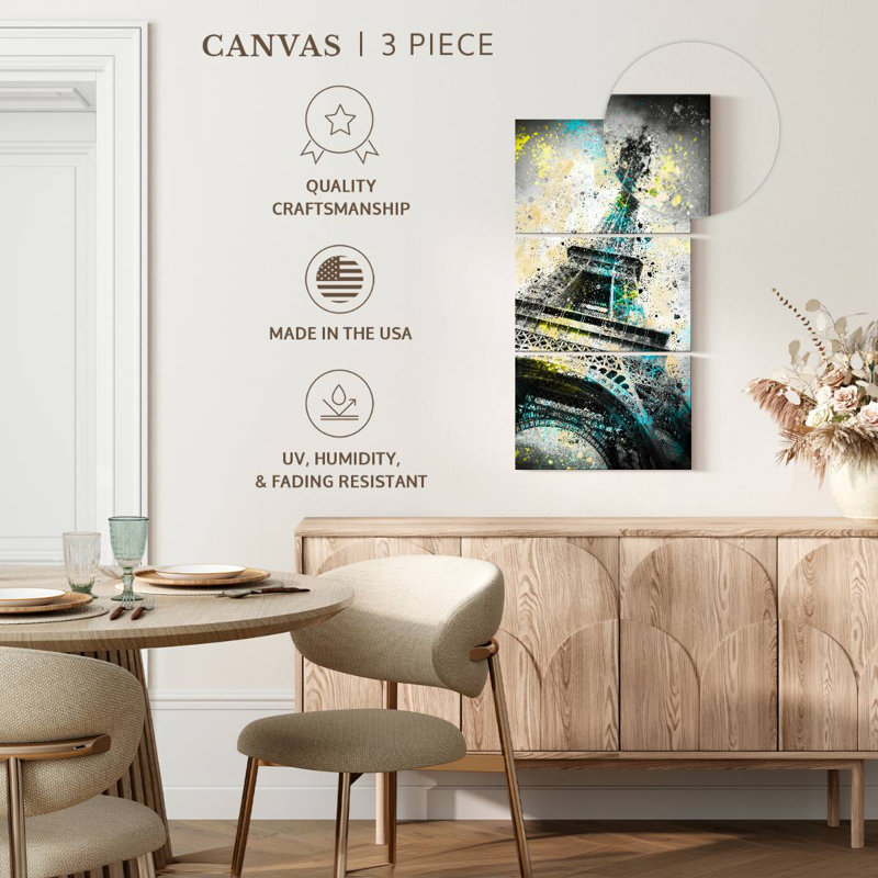 Eiffel Tower Splash, 62" H x 30" W