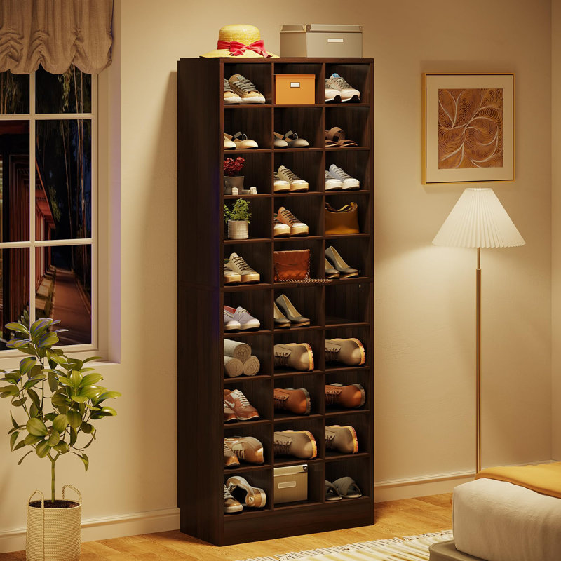 30 Pair Shoe Rack, Brown