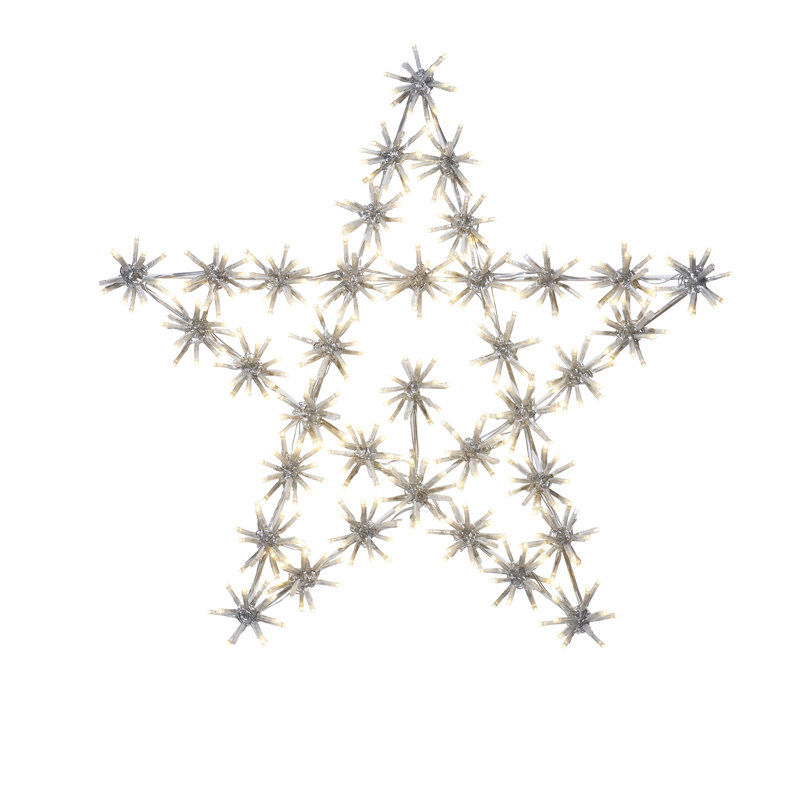  Mesmerizing 432 LED White Metal Snowflake Star Light