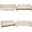 Canapé à trois places moderne de 77,8 po de largeur, revêtement en chenille douce avec accoudoirs en bois massif, canapé de canapé de style américain pour le salon, dossier rembourré et siège à ressorts ensachés-1073943388