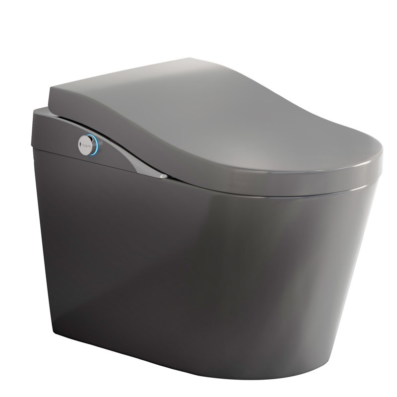17.5" Comfort Height Smart Bidet Toilet Combo 3 Color Options One-Piece Intelligent Toilet with Foam Shield Auto Open Close Lid, Heated Seat Warm Air Dryer 12" Rough-in Modern Bathroom Smart Toilet with Bidet