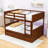 Wood Full Over Full Bunk Bed With Twin Trundle And Guardrails-343130890