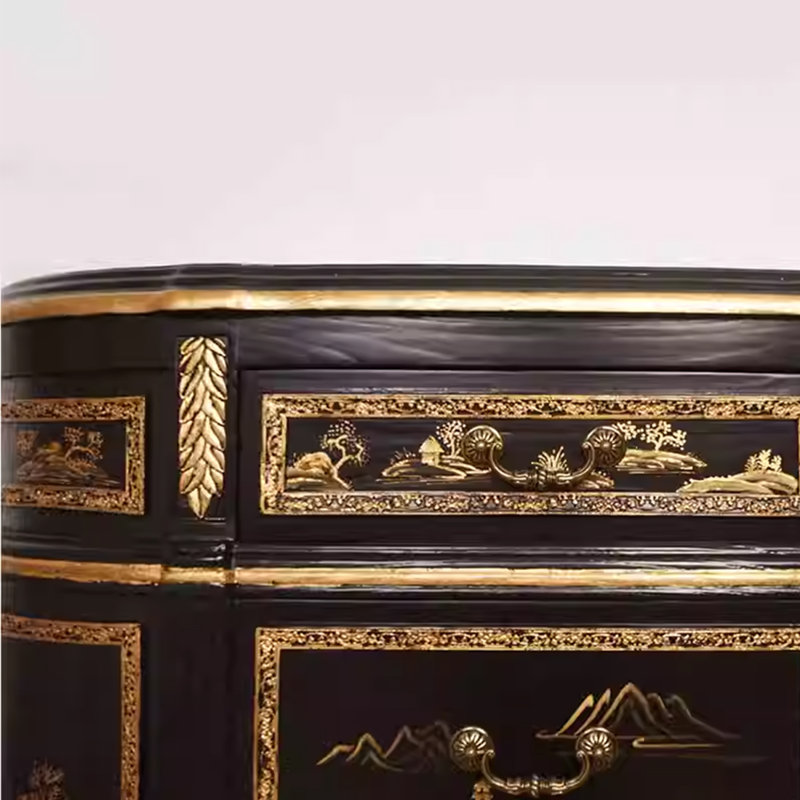Handcrafted Semi-Circular Drawer Sideboard