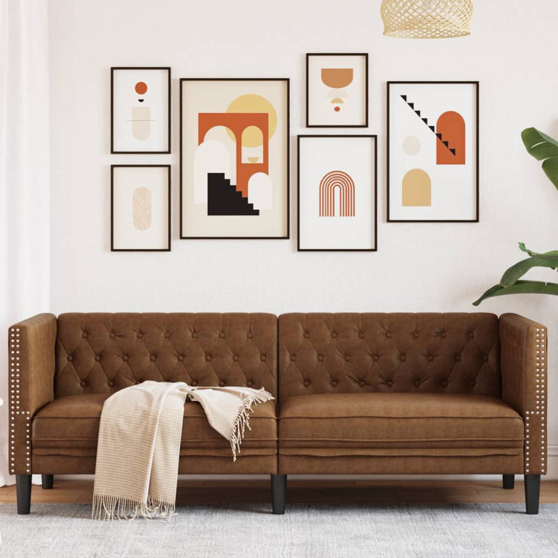Canapé Chesterfield 2 places Essexville Living, 3, H 27,8 po x l 76,4 po x P 29,3 po