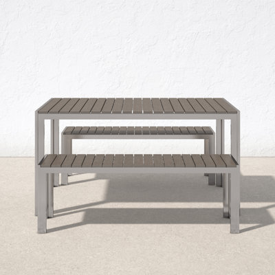 Joel 59'' Rectangular 6 - Person Outdoor Dining Set