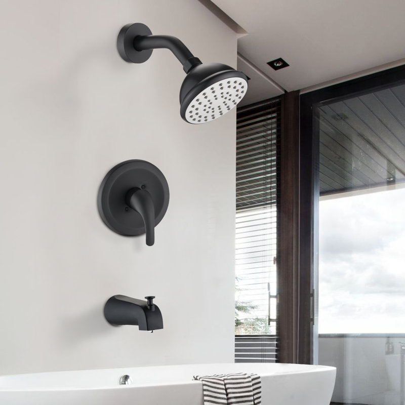 Ensemble de robinet de baignoire et douche à poignée simple